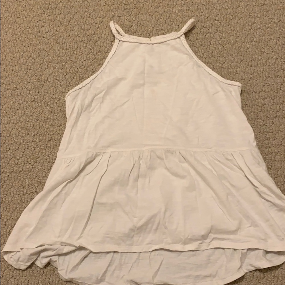 Abercrombie kids white peplum tank